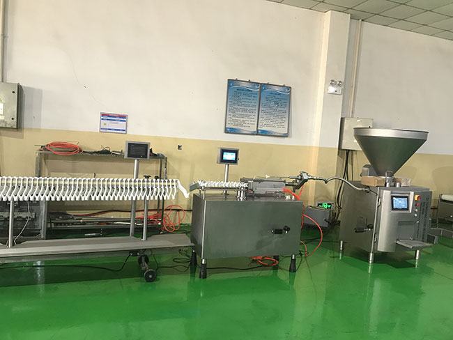 Автоматическая линия оборудования для производства сосиски и колбасы